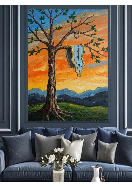 Hayat Ağacı Gün Batımı Dekoratif Kanvas - Mdf Ahşap Tablo modelleri