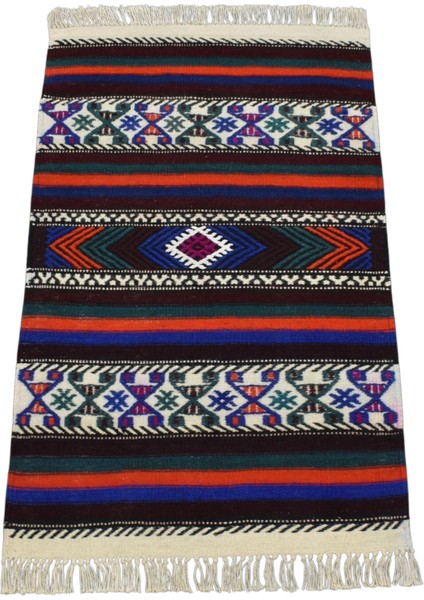 El Dokuma Balıkesir Yörük Yün Kilim 0627 - Yeni - Çok Renkli fırsatları