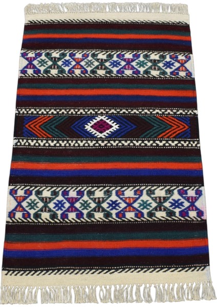 El Dokuma Balıkesir Yörük Yün Kilim 0627 - Yeni - Çok Renkli indirimleri