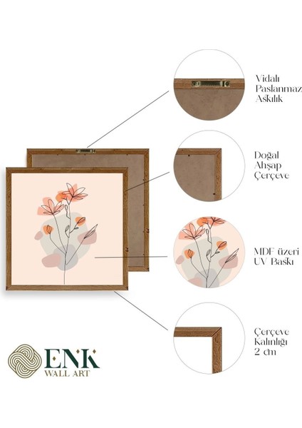 Çiçek Ahşap Çerçeveli Tablo fiyatları