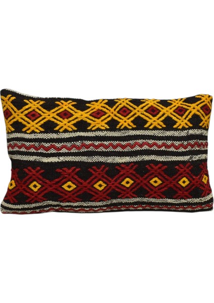 El Dokuma Dekoratif Lumbar Kilim Kırlent Yastık Kılıfı 1045 - Yeni - Çok Renkli modelleri