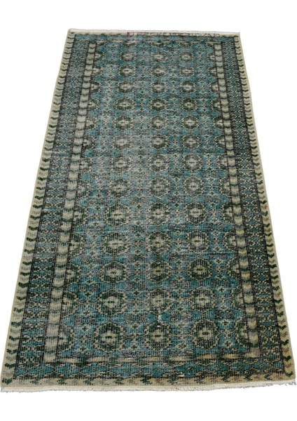 El Dokuma Uşak Yün Halı 0584 - Vintage - Yeşil indirimleri