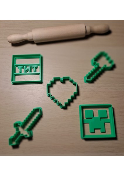 Minecraft Yılbaşı Temalı Kurabiye Kalıbı Seti