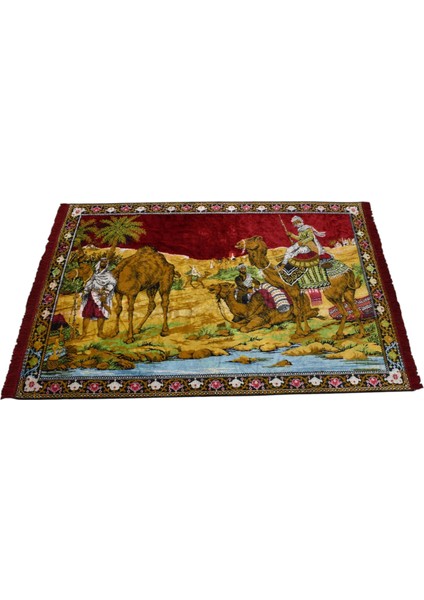 Sahra Tasvirli Deve Temalı Duvar Halısı 0802 - Yeni - Çok Renkli modelleri