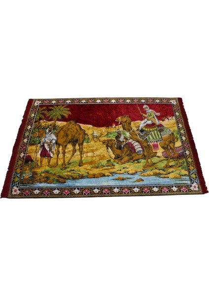 Sahra Tasvirli Deve Temalı Duvar Halısı 0802 - Yeni - Çok Renkli fırsatları