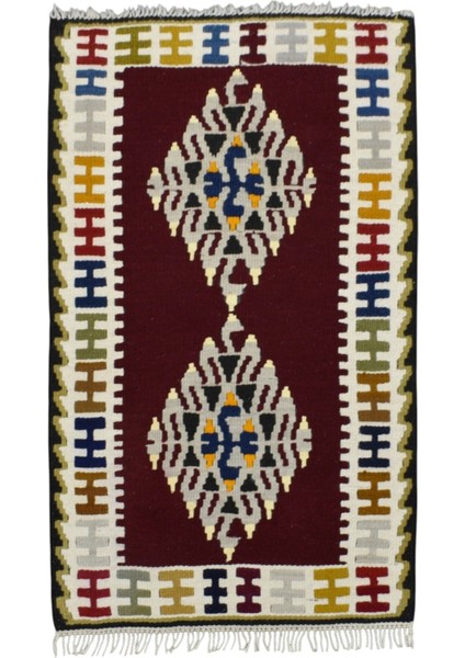 El Dokuma Yahyalı Yün Kilim 0558 - Yeni - Çok Renkli