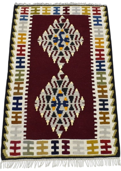 El Dokuma Yahyalı Yün Kilim 0558 - Yeni - Çok Renkli fırsatları