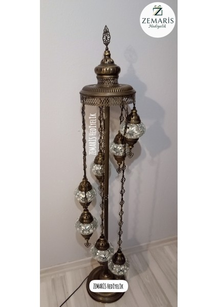 El Yapımı Otantik Mozaik Lambader 7'li modelleri