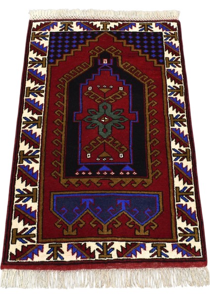 El Dokuma Seccade Namazlık Malatya Yün Halı 0538 - Yeni - Çok Renkli indirimleri