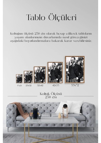 Atatürk Ahşap Çerçeveli Tablo indirimleri