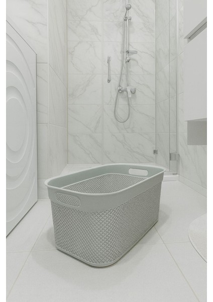 Çamaşır Sepeti 27 Lt Açık Gri