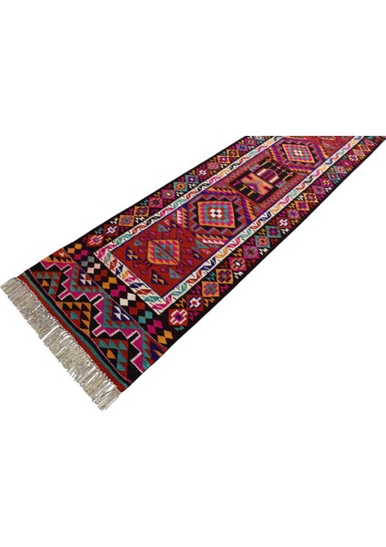 El Dokuma Herki Yolluk Yün Kilim 0516 - Yeni - Çok Renkli indirimleri