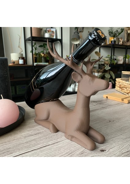 Geyik Şarap Şişesi Tutucu Dekoru modelleri