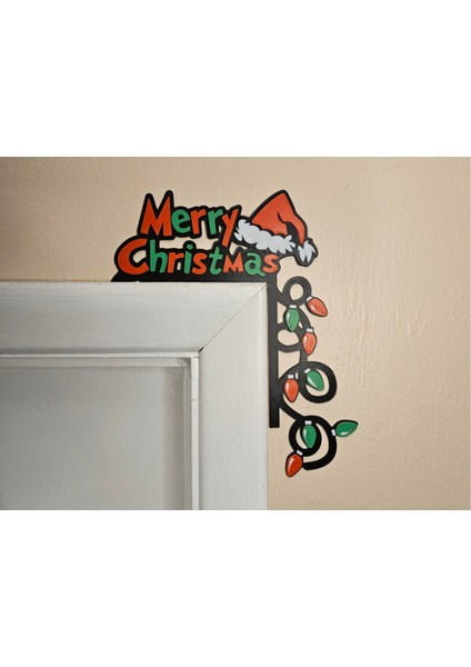 Yılbaşı Işığı Desenli Kapı Köşe Süsü