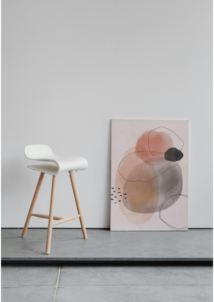 Soft Pembe ve Nude Tonlarda Minimal Soyut Kanvas Tablo fiyatları
