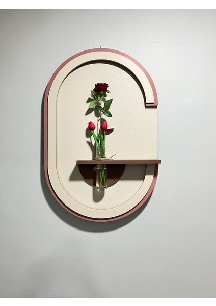 LED Işıklı Ahşap Duvar Çiçekliği - Modern Duvar Panosu 55X85CM modelleri