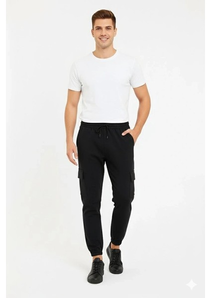 Mdb Erkek Iyah Jogger Eşofman Altı Rahat Kalıp, Kargo Cepli, Astikli Paça, Günlük Por Pantolon Iyah modelleri