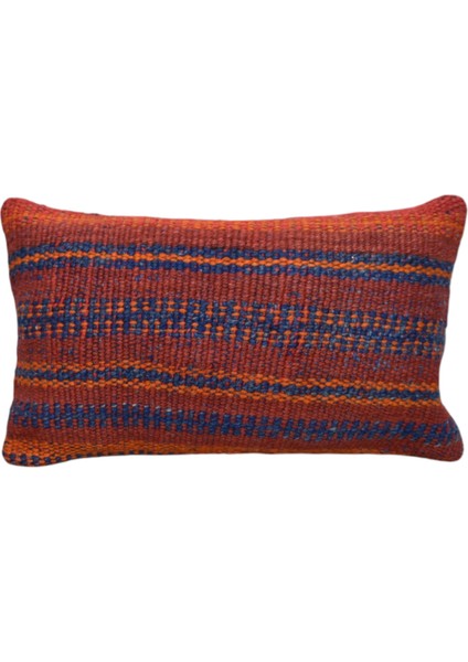 El Dokuma Dekoratif Lumbar Kilim Kırlent Yastık Kılıfı 1018 - Yeni - Çok Renkli