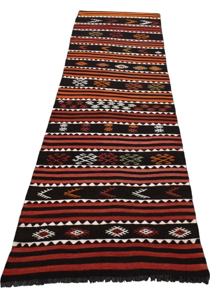 El Dokuma Karapınar Yörük Yolluk Yün Kilim 0550 - Yeni - Çok Renkli fiyatları
