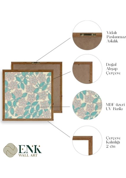Çiçek Ahşap Çerçeveli Tablo fırsatları