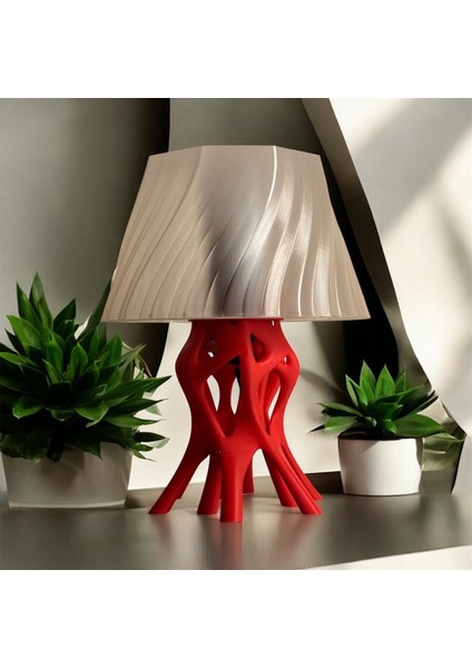 Modern 3D Baskı Organik Tasarım Masa Lambası, Şık ve Işlevsel Aydınlatma