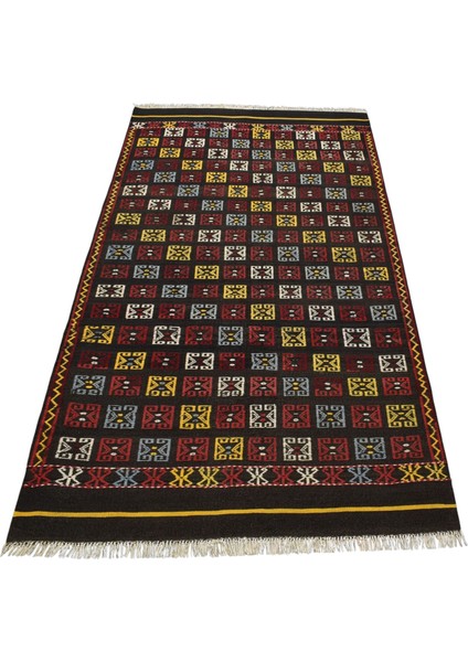 El Dokuma Bergama Yörük Yün Kilim 0520 - Yeni - Çok Renkli indirimleri