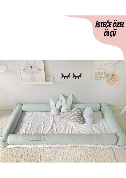 Su Yeşili Montessori Yatak Bariyer Beşik Kenar Koruma 120X200