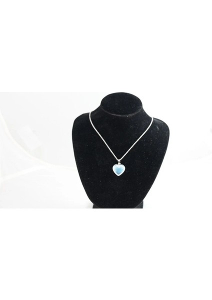 Kalp Kesim Ay Taşı Kolye, Doğal Taş, Kararmaz Çelik, Sevgiliye Hediye, Zarif Şık Tasarım fiyatları