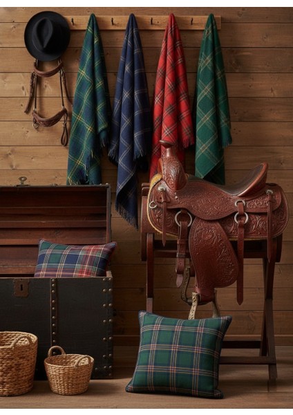 Yılbaşı Tartan Ekosesi Kırlent Kılıfı (2'li Set) indirimleri