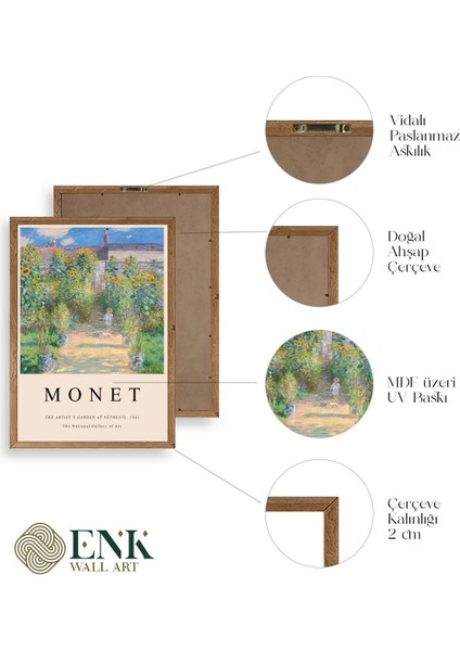 Monet Ahşap Çerçeveli Tablo fırsatları