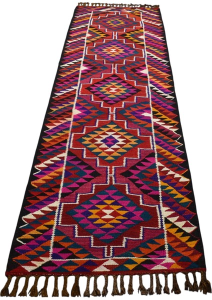 El Dokuma Herki Yolluk Yün Kilim 0517 - Yeni - Çok Renkli fırsatları