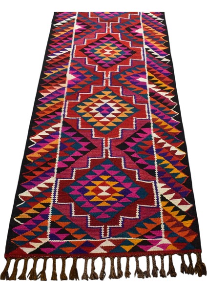 El Dokuma Herki Yolluk Yün Kilim 0517 - Yeni - Çok Renkli indirimleri