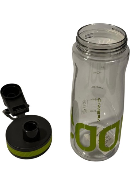 650 ml Spor Matara – Kilitli Kapaklı, Ağızlıklı, Askılı Su Matarası - Siyah fırsatları