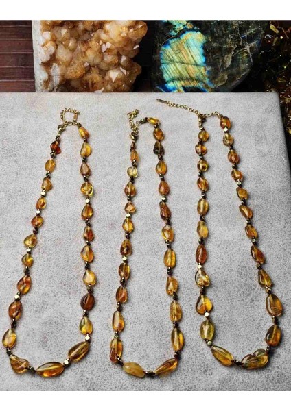 %100 Orijinal Yetişkin Doğal Damla Kehribar Kolye Sertifikalı