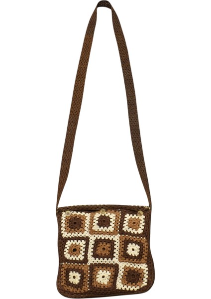 El Işi Portatif Bukleli Pamuklu Kilim Çanta 0635 - Yeni - Çok Renkli