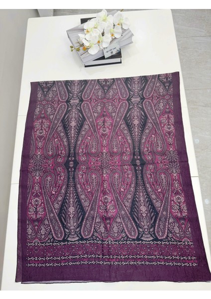 Etnik Desen Bambu Kraş Şal modelleri