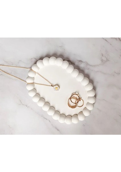 2'li Takı Tabağı Dekoratif Boyanabilen Vernikli Taş Tozu fiyatları