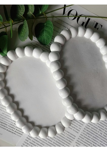 2'li Takı Tabağı Dekoratif Boyanabilen Vernikli Taş Tozu modelleri