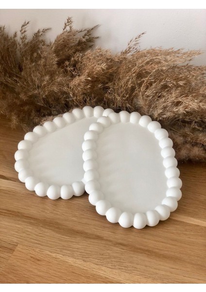 2'li Takı Tabağı Dekoratif Boyanabilen Vernikli Taş Tozu indirimleri