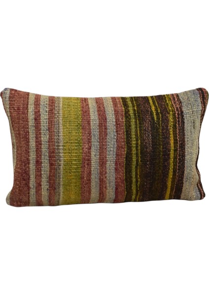 El Dokuma Dekoratif Lumbar Kilim Kırlent Yastık Kılıfı 1014 - Yeni - Çok Renkli modelleri