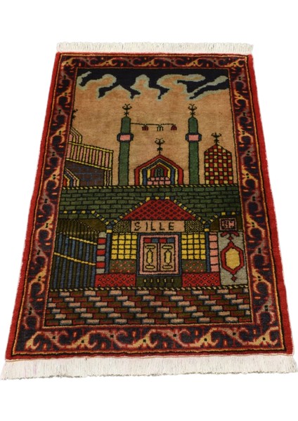 El Dokuması Seccade Konya Sille Yün Halı 0532 - Yeni - Çok Renkli modelleri