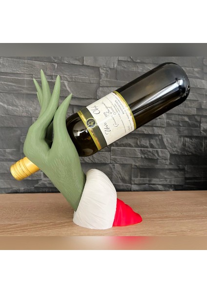 Grinch Eli Noel Temalı Şarap Şişesi Tutucu fiyatları