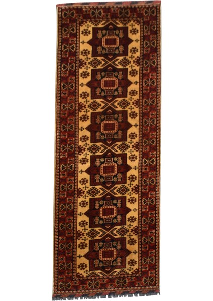 El Dokuma Iran Acem Yün Yolluk Halı 0547 - Yeni - Çok Renkli