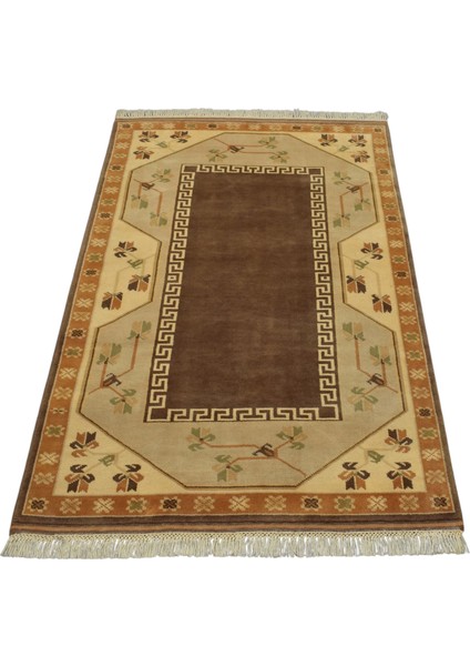 El Dokuma 2m2 Milas Yün Halı 0581 - Yeni - Kahverengi fiyatları