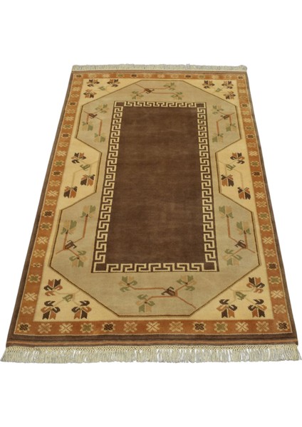 El Dokuma 2m2 Milas Yün Halı 0581 - Yeni - Kahverengi modelleri