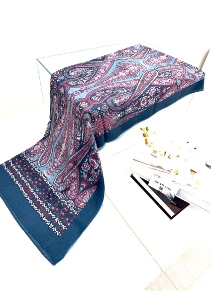 Etnik Desen Bambu Kraş Şal