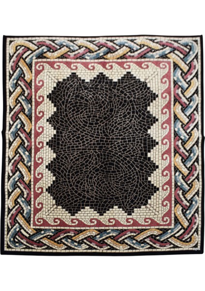 7m2 El Dokuma Çin Yün Salon Halısı 0536 - Yeni - Siyah