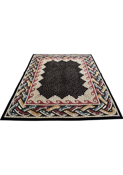 7m2 El Dokuma Çin Yün Salon Halısı 0536 - Yeni - Siyah fiyatları