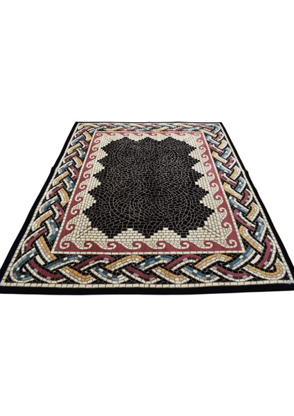 7m2 El Dokuma Çin Yün Salon Halısı 0536 - Yeni - Siyah fırsatları