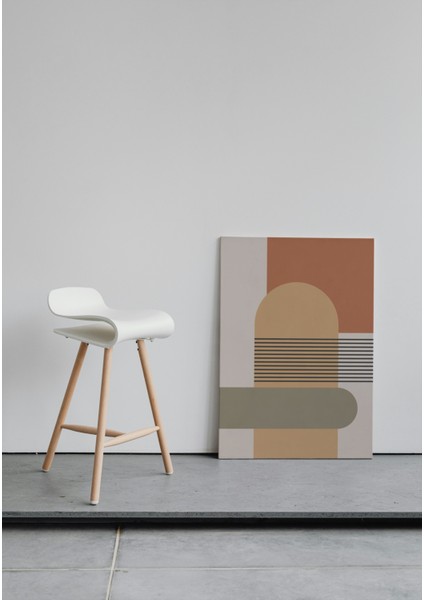 Soyut Blok Formlar ve Çizgisel Kompozisyon Kanvas Tablo fiyatları